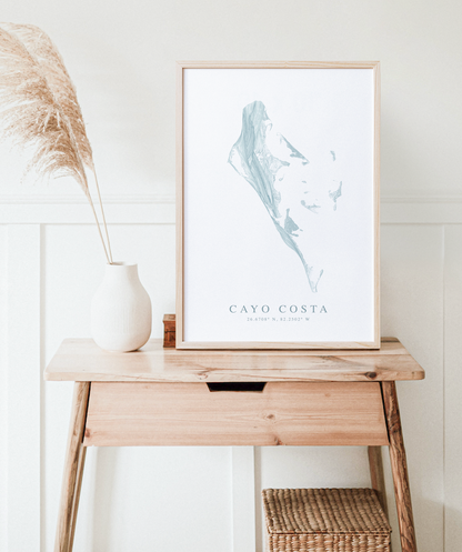 Cayo Costa Map Print