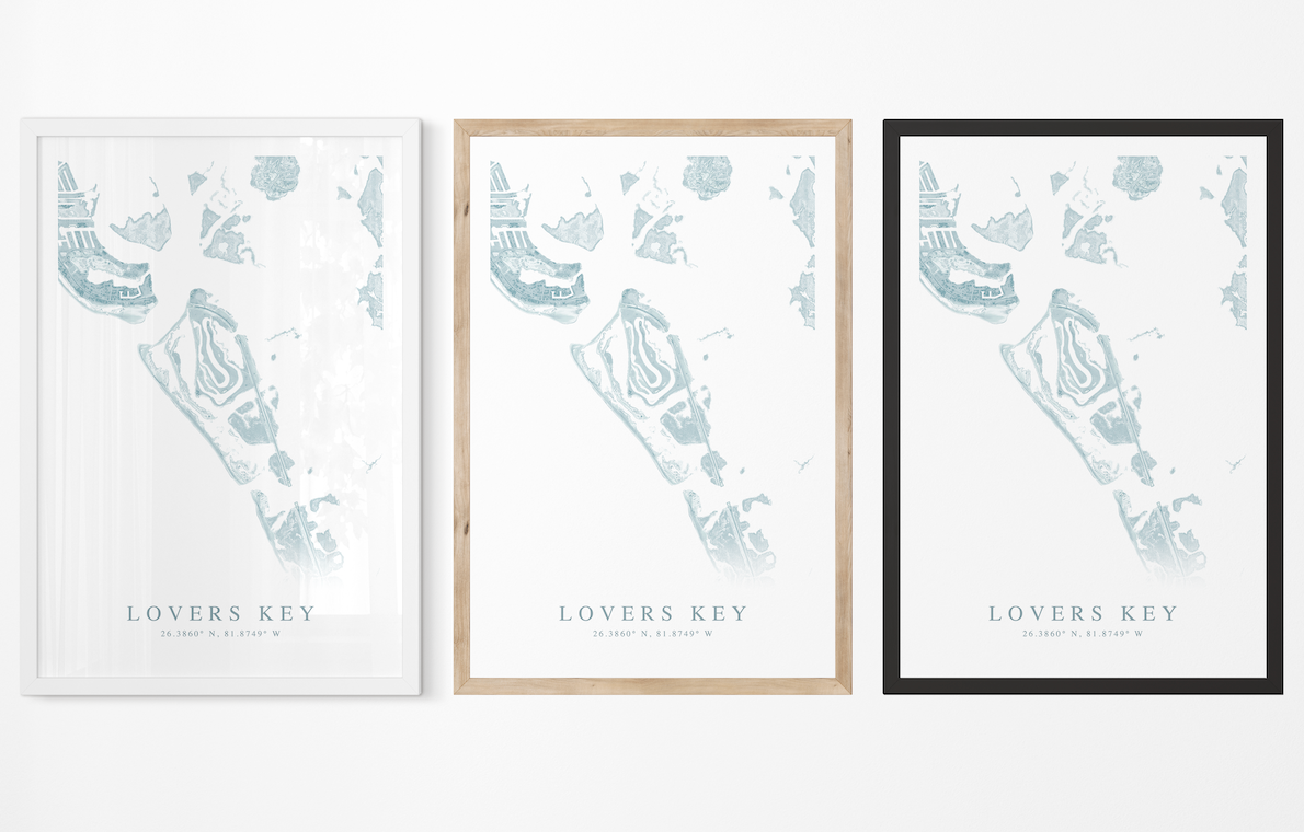 Lovers Key Map Print
