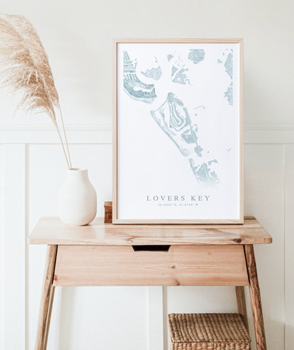 Lovers Key Map Print