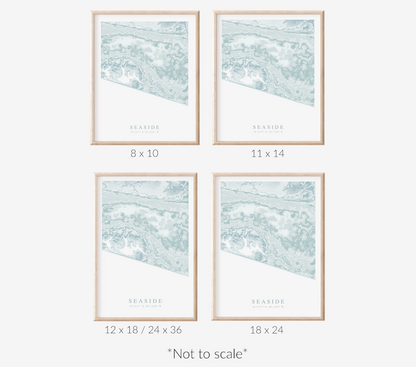Seaside FL Map Print