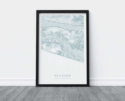 Seaside FL Map Print