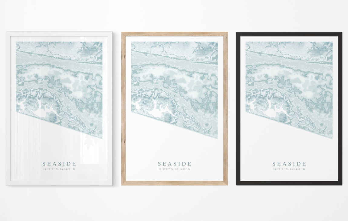 Seaside FL Map Print