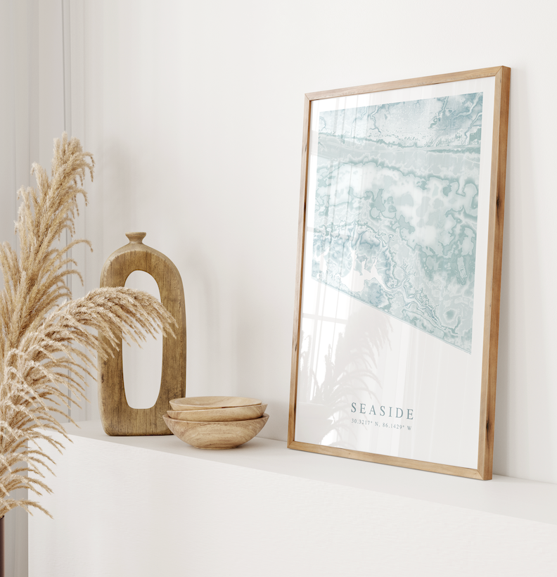 Seaside FL Map Print
