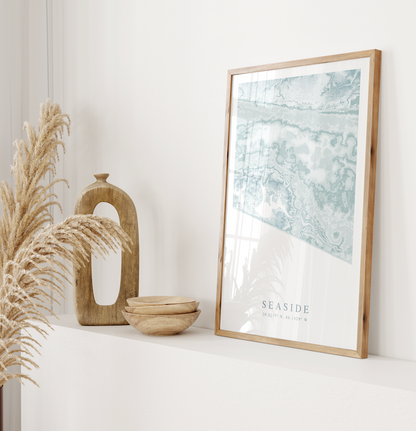 Seaside FL Map Print