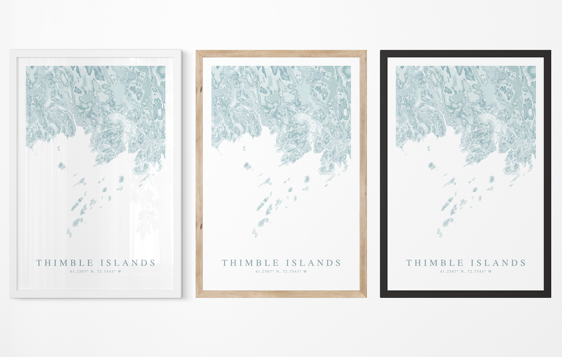 Thimble Islands Map Print