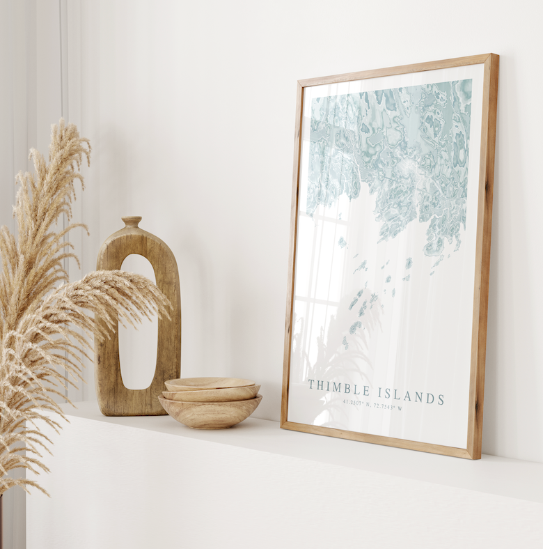 Thimble Islands Map Print