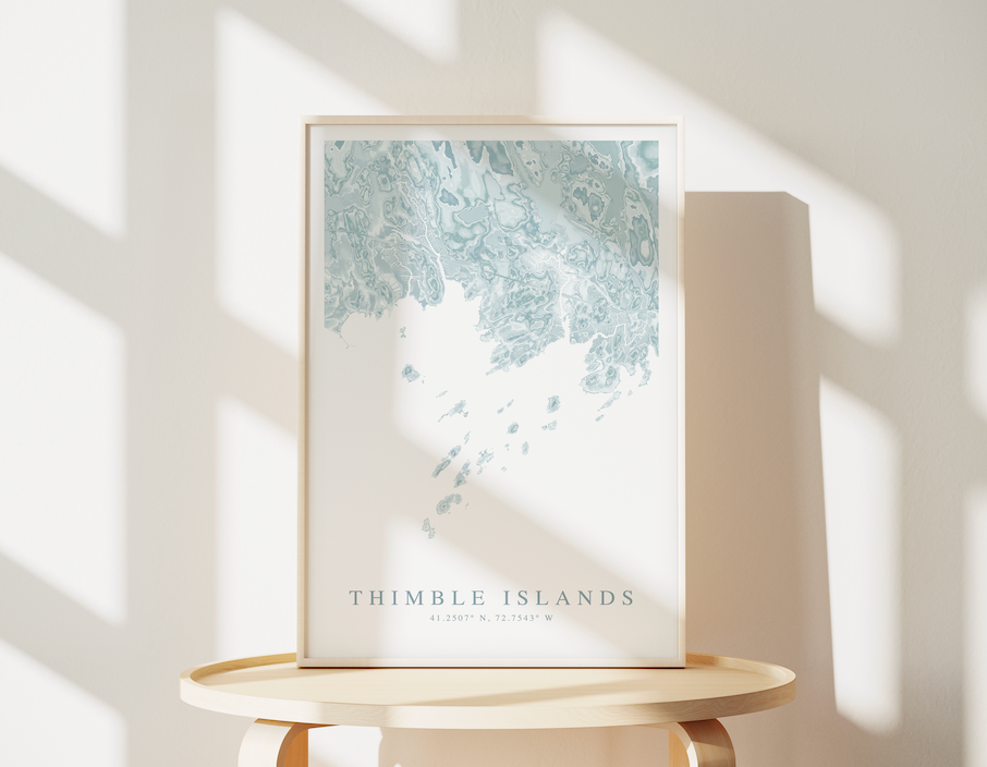 Thimble Islands Map Print