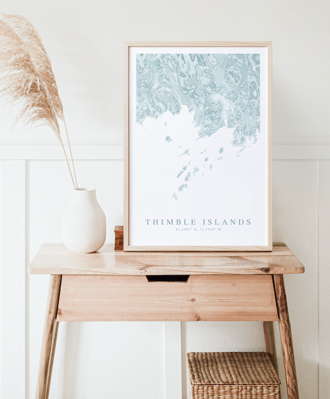 Thimble Islands Map Print