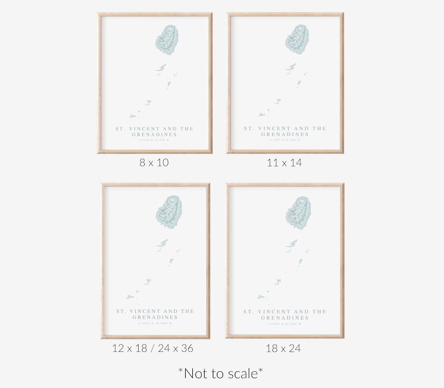 St. Vincent and The Grenadines Map Print