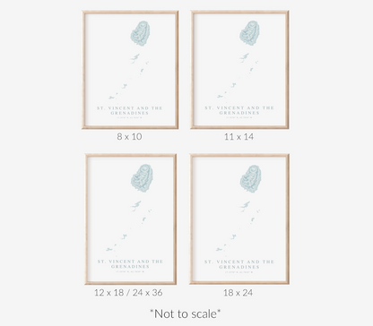 St. Vincent and The Grenadines Map Print