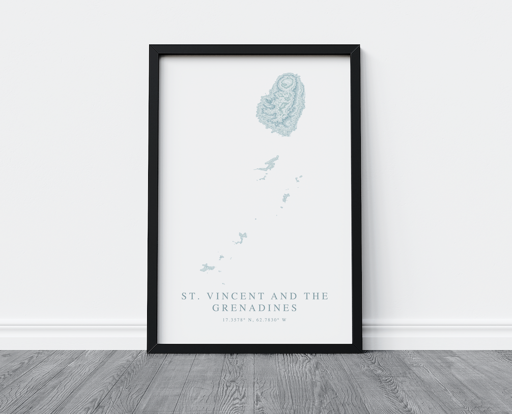 St. Vincent and The Grenadines Map Print