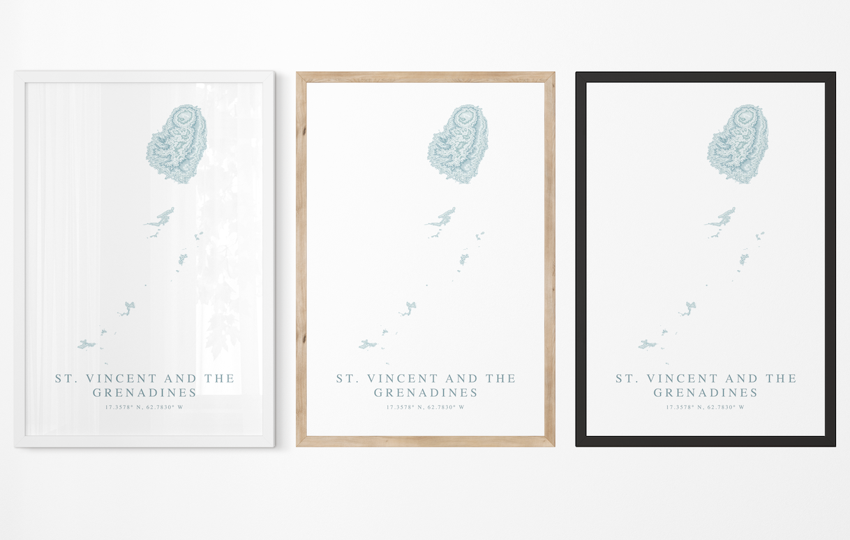 St. Vincent and The Grenadines Map Print