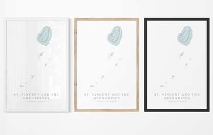 St. Vincent and The Grenadines Map Print