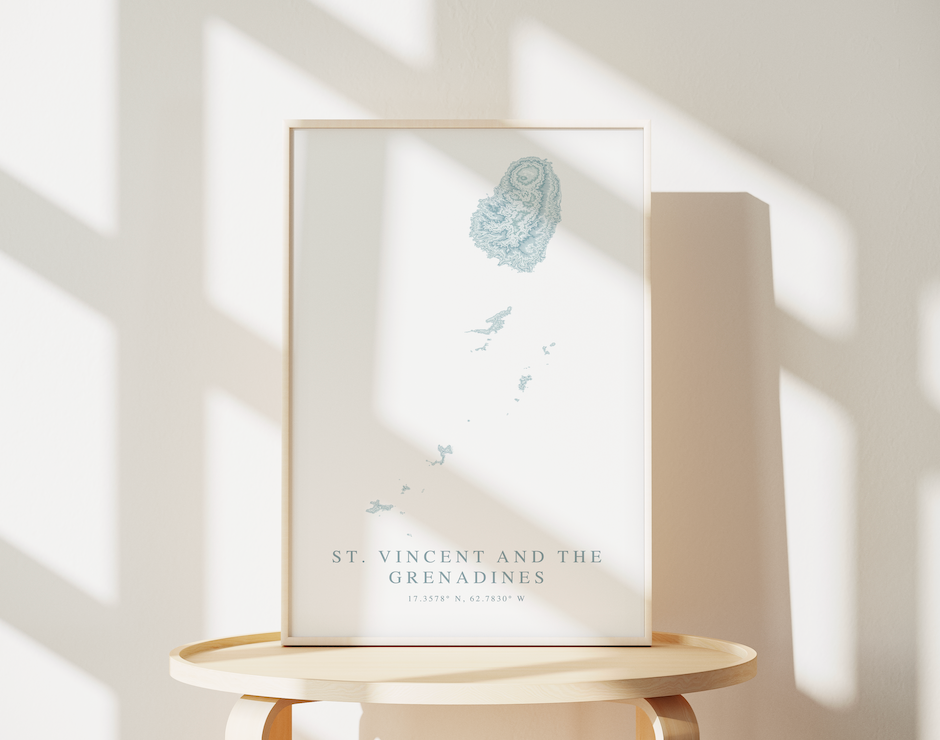 St. Vincent and The Grenadines Map Print