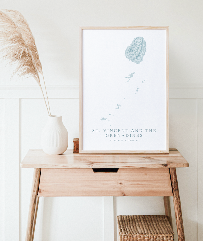 St. Vincent and The Grenadines Map Print