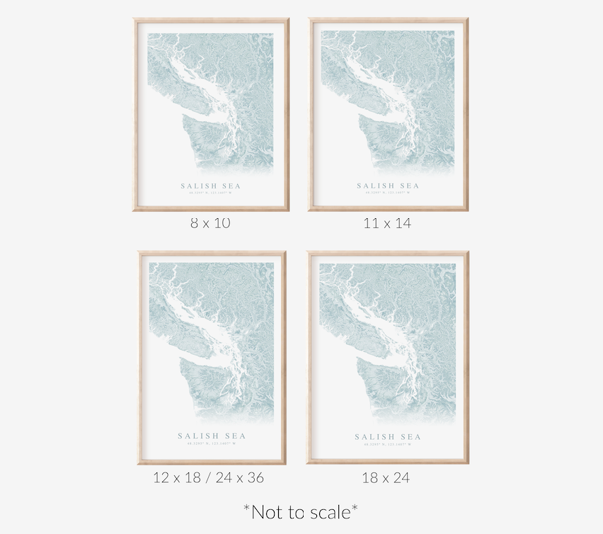 Salish Sea Map Print