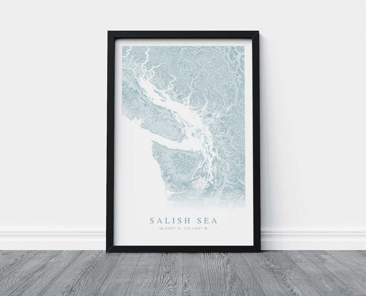 Salish Sea Map Print