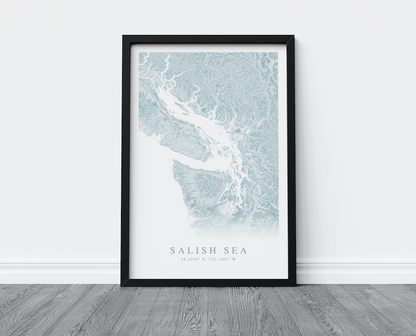 Salish Sea Map Print