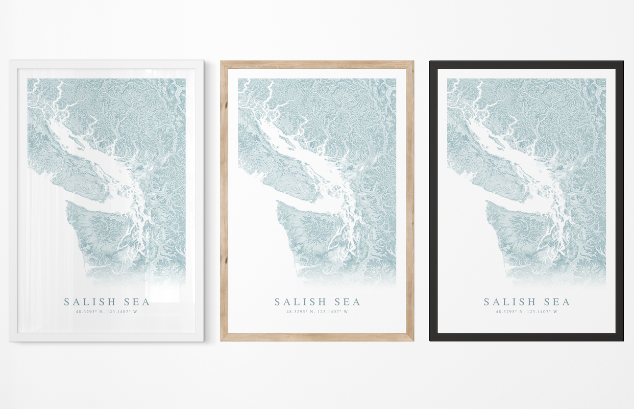 Salish Sea Map Print