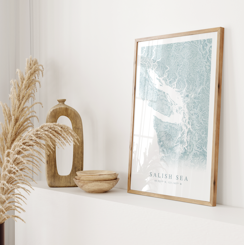 Salish Sea Map Print