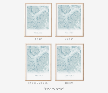 Lincoln NE Map Print