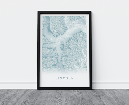 Lincoln NE Map Print