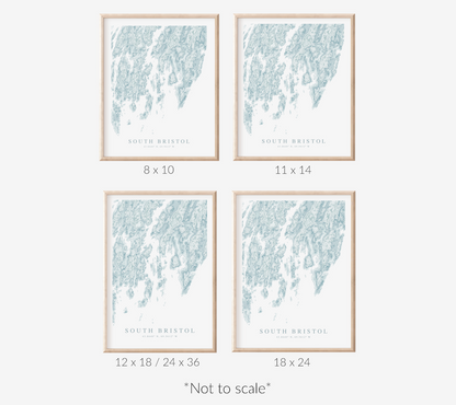 South Bristol ME Map Print
