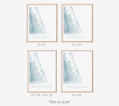 Crescent Beach FL Map Print