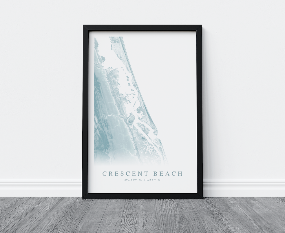 Crescent Beach FL Map Print
