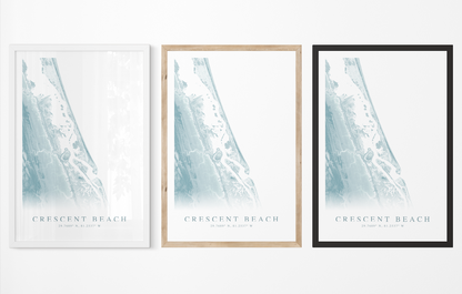 Crescent Beach FL Map Print