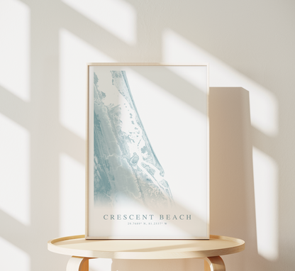 Crescent Beach FL Map Print