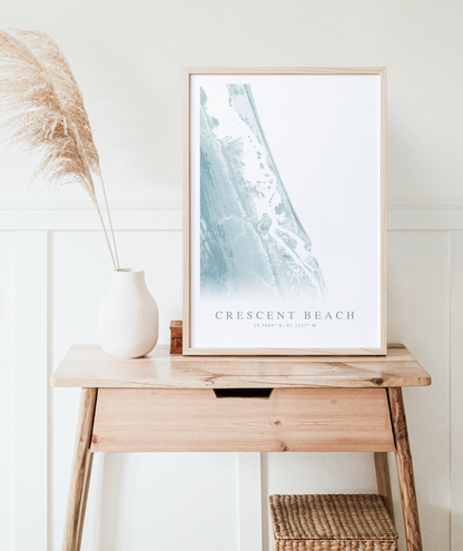 Crescent Beach FL Map Print