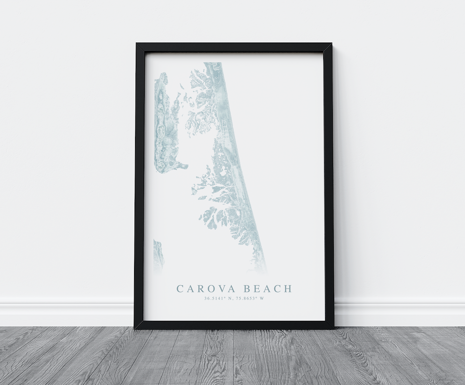 Carova Beach Map Print