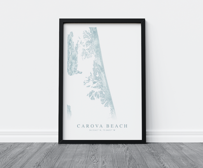 Carova Beach Map Print