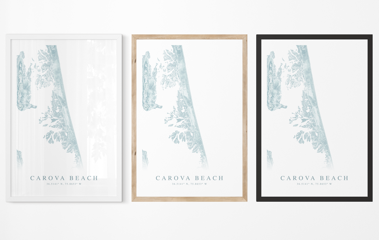 Carova Beach Map Print