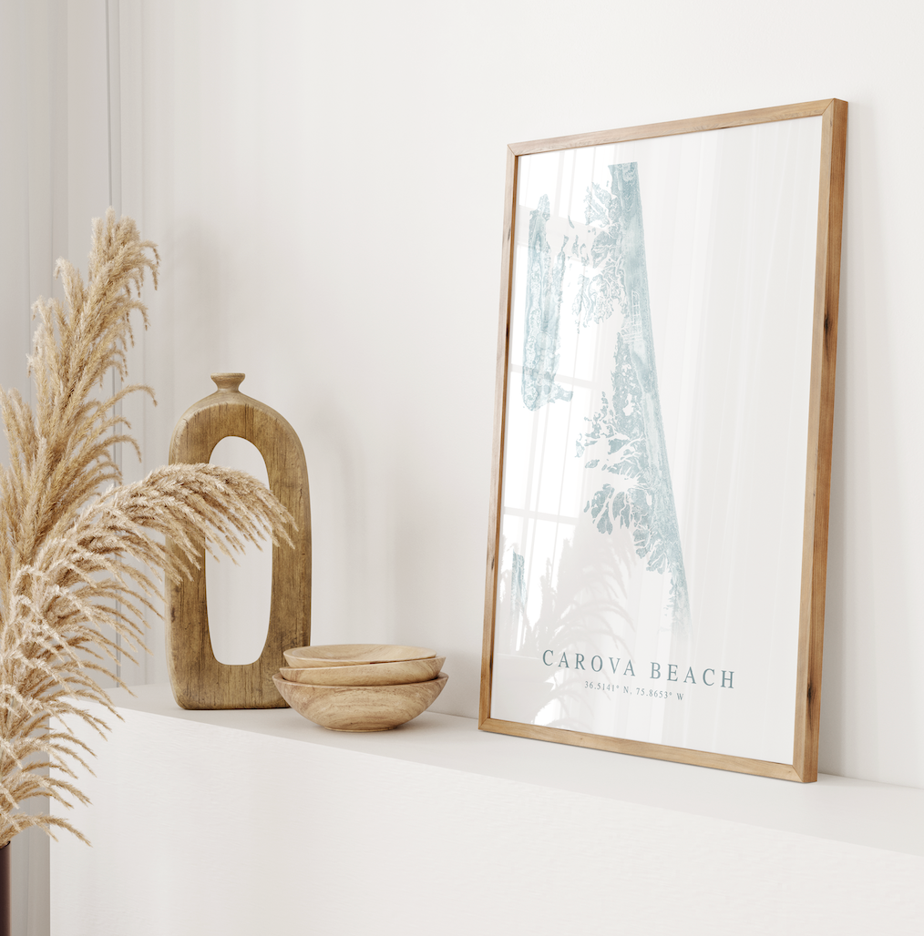 Carova Beach Map Print