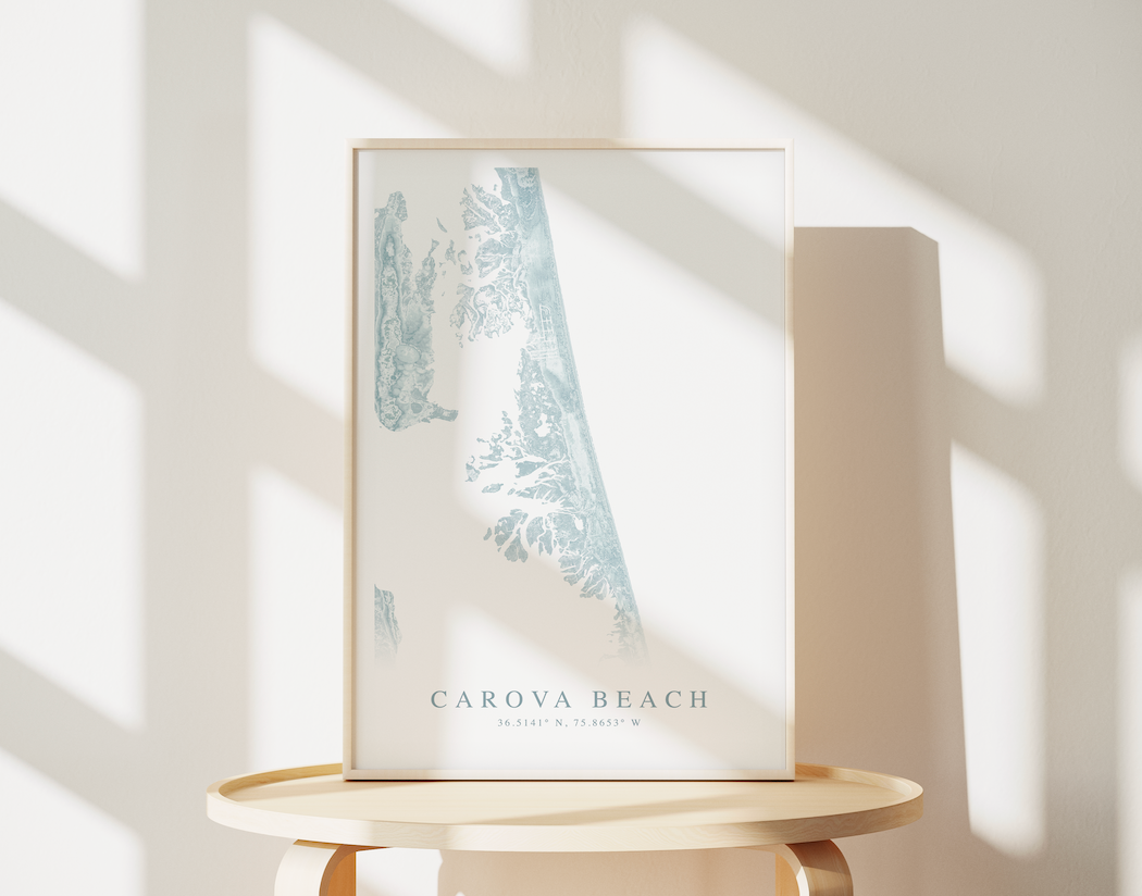 Carova Beach Map Print