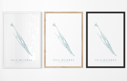 Isla Mujeres Map Print