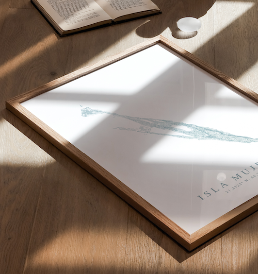 Isla Mujeres Map Print