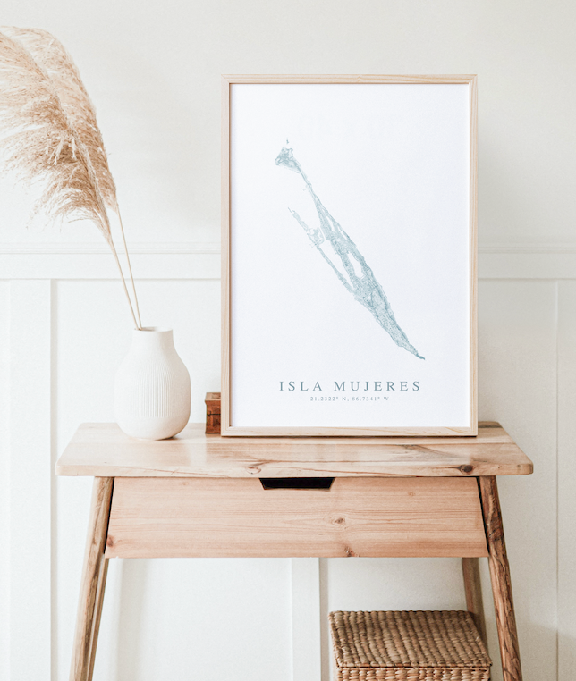 Isla Mujeres Map Print