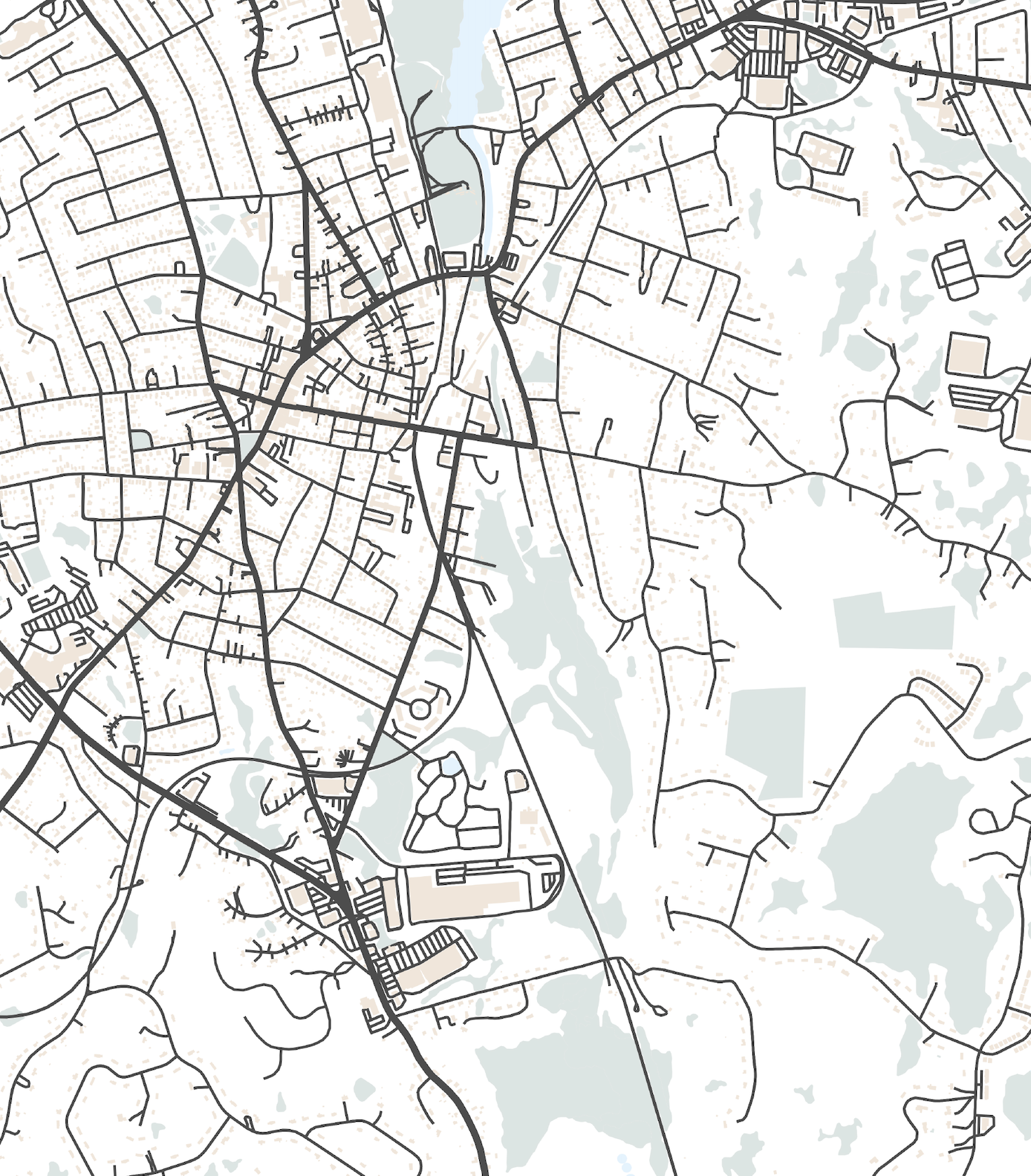 Milford MA Map Print