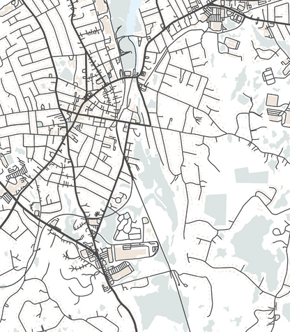 Milford MA Map Print