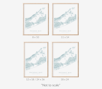 Peconic Bay Map Print