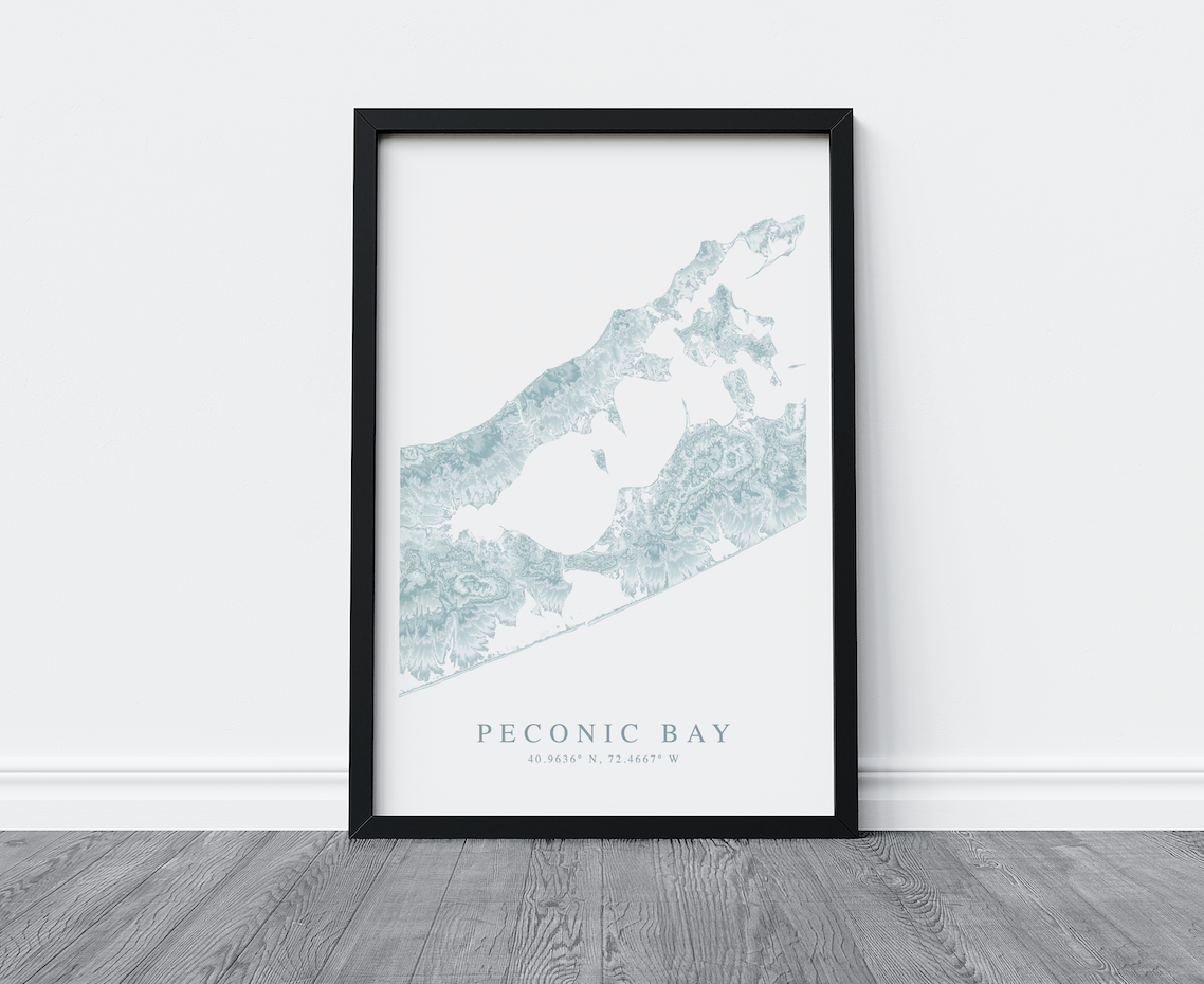 Peconic Bay Map Print