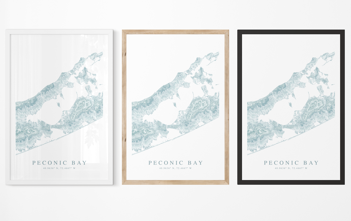 Peconic Bay Map Print