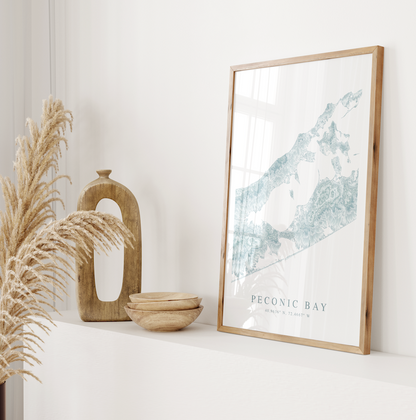 Peconic Bay Map Print