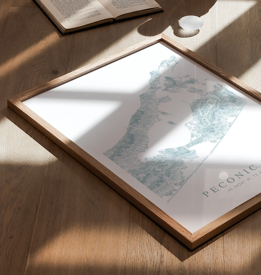 Peconic Bay Map Print
