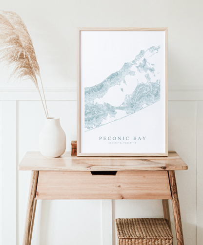 Peconic Bay Map Print