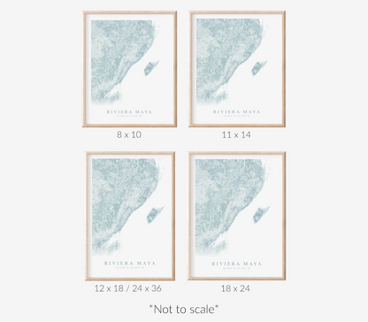 Riviera Maya Map Print