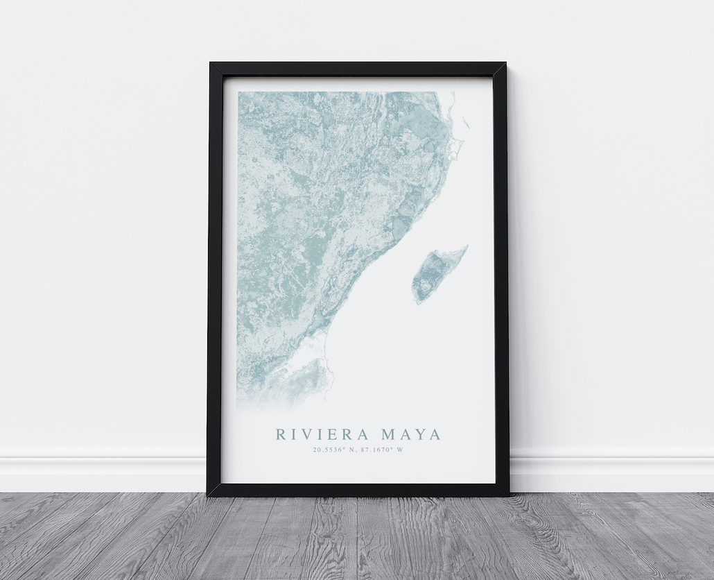Riviera Maya Map Print